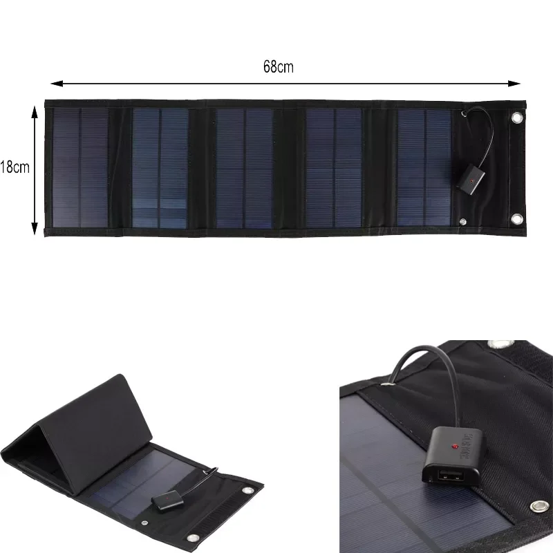 

202330W Foldable USB Solar Panel Solar Cell Portable Folding Solar Panel Charger Outdoor Mobile Power Battery Chargersolar panel