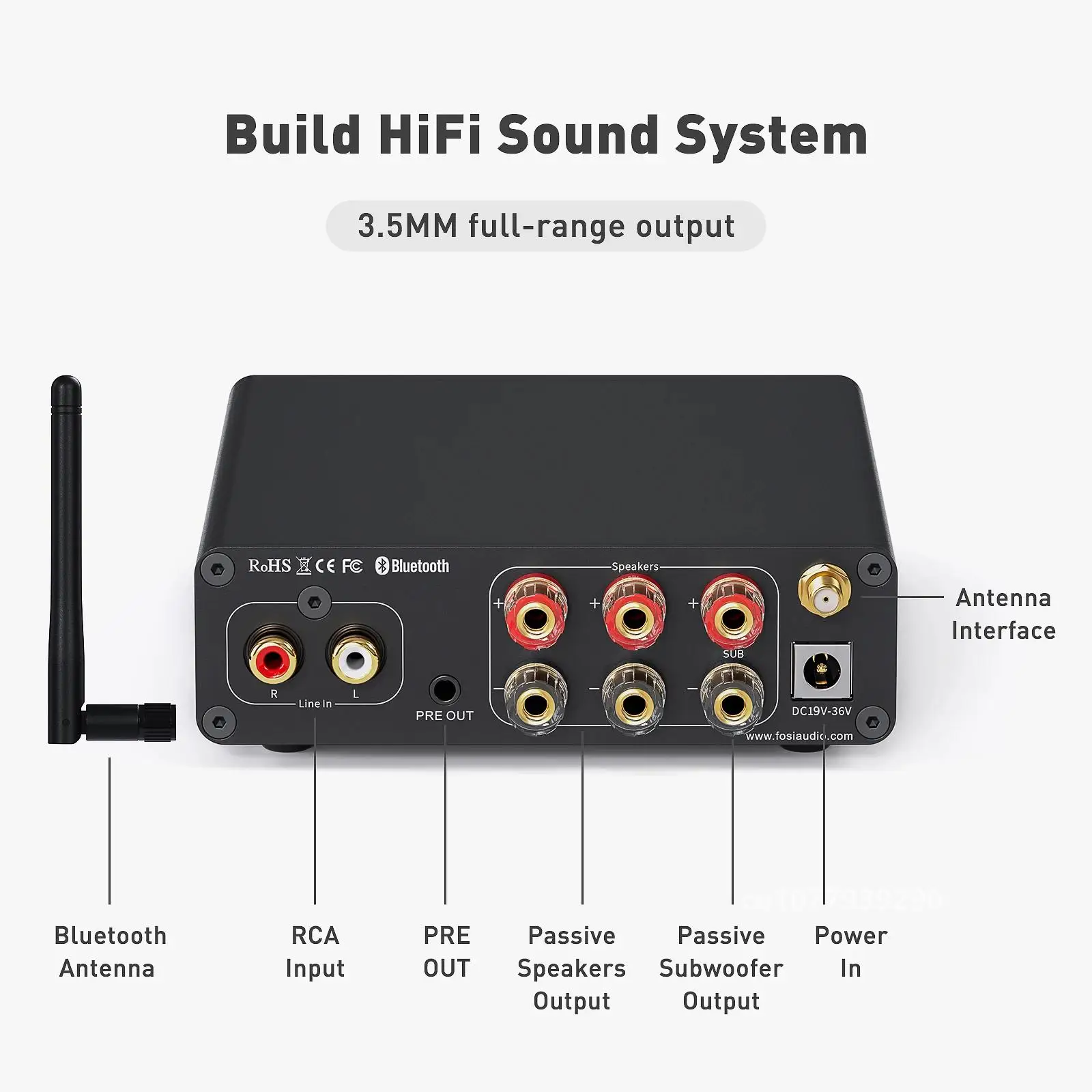 Усилитель мощности звука Fosi Audio