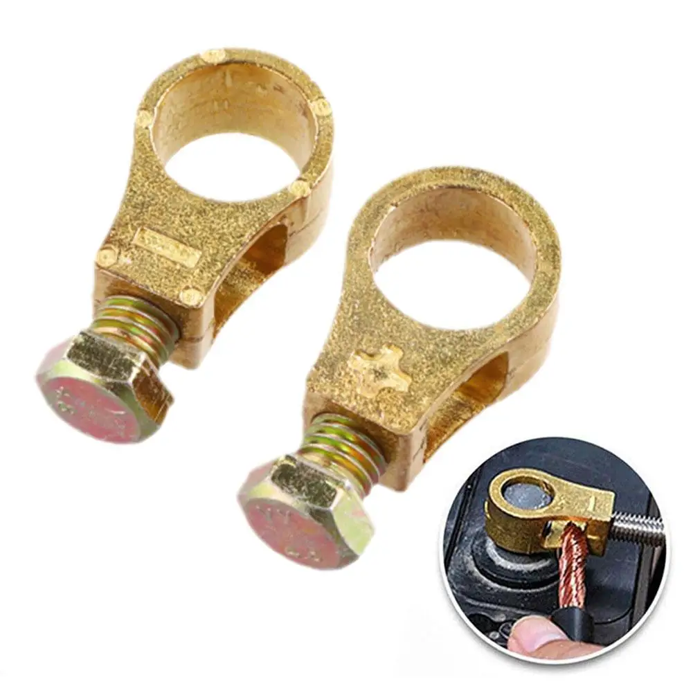 

New Battery Terminal Connector Clamps Pure Battery Clips For Car, Negative And Positive Car Battery Cable Terminal C K7H4
