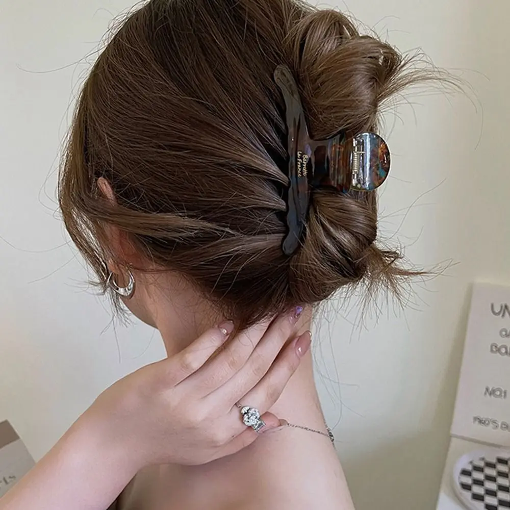 

Acetic Acid Large Hair Claw For Women Shark Clips Female Simple Advanced Hairpin Korean Ladies Hair Accessories