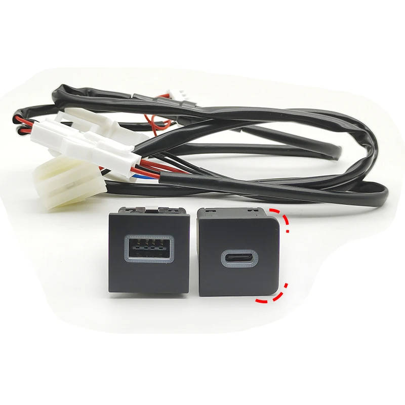 

USB-разъем для зарядного устройства, адаптер для быстрой зарядки PD Type C и розетки QC3.0 для VW Golf 6 Jetta 5 MK5 Scirocco 2006-2014