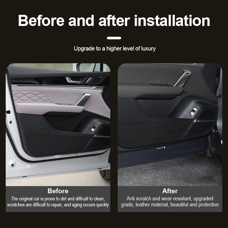 Защитная плёнка из углеродного волокна для дверей автомобиля BYD Tang DM EV 2018-2024