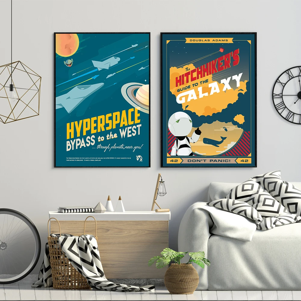 Картина на холсте наука абстрактный Космос галактика плакат и печать хит хикеры