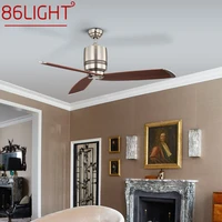 86light american ceiling fan light creative vintage wood led lamp remote control 3 colors for home bedroom study dining room
