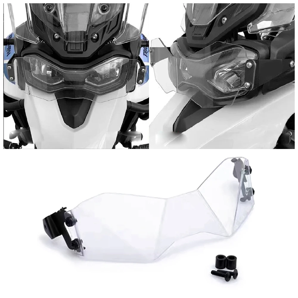 Фото Подходит для Triumph Tiger 900 Rally PRO 900 GT Tiger 900 ABS 2020-2024, крышка фар мотоцикла, передняя фара, акриловая защита №1