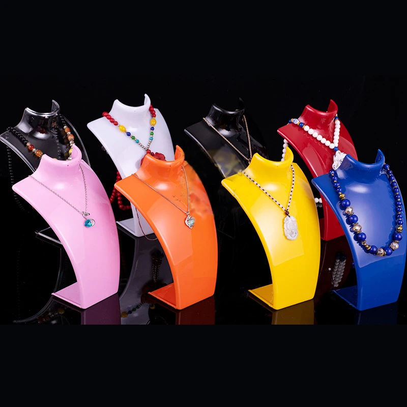 

Acrylic Human Neck Model Necklace Display Rack Mannequin Pendant Jewelry Holder Necklace Showing Stand Rack Earring Showcase