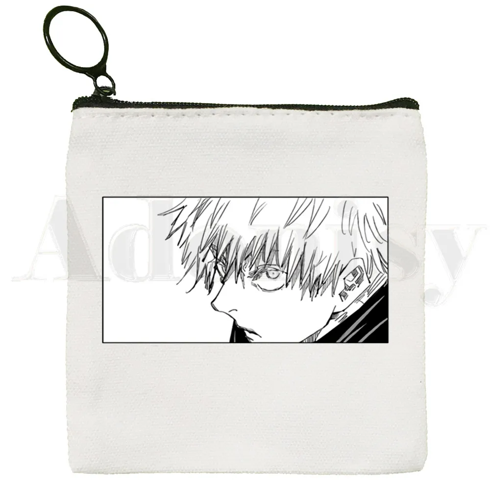 Gojo Satoru Yuji Itadori Jujutsu Kaisen Harajuku Coin Purse Storage Small Bag Card Bag Key Bag Coin Clutch Bag Zipper Key Bag