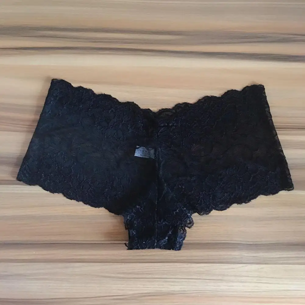 

Lady Panties Trendy Solid Color Elastic Underpants See-through Anti-septic Women Underpants