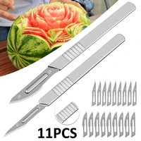 scalpel sterile blades with 10 replacement blades animal surgical blade with handle diy cutting tool for biology anatomy cutting