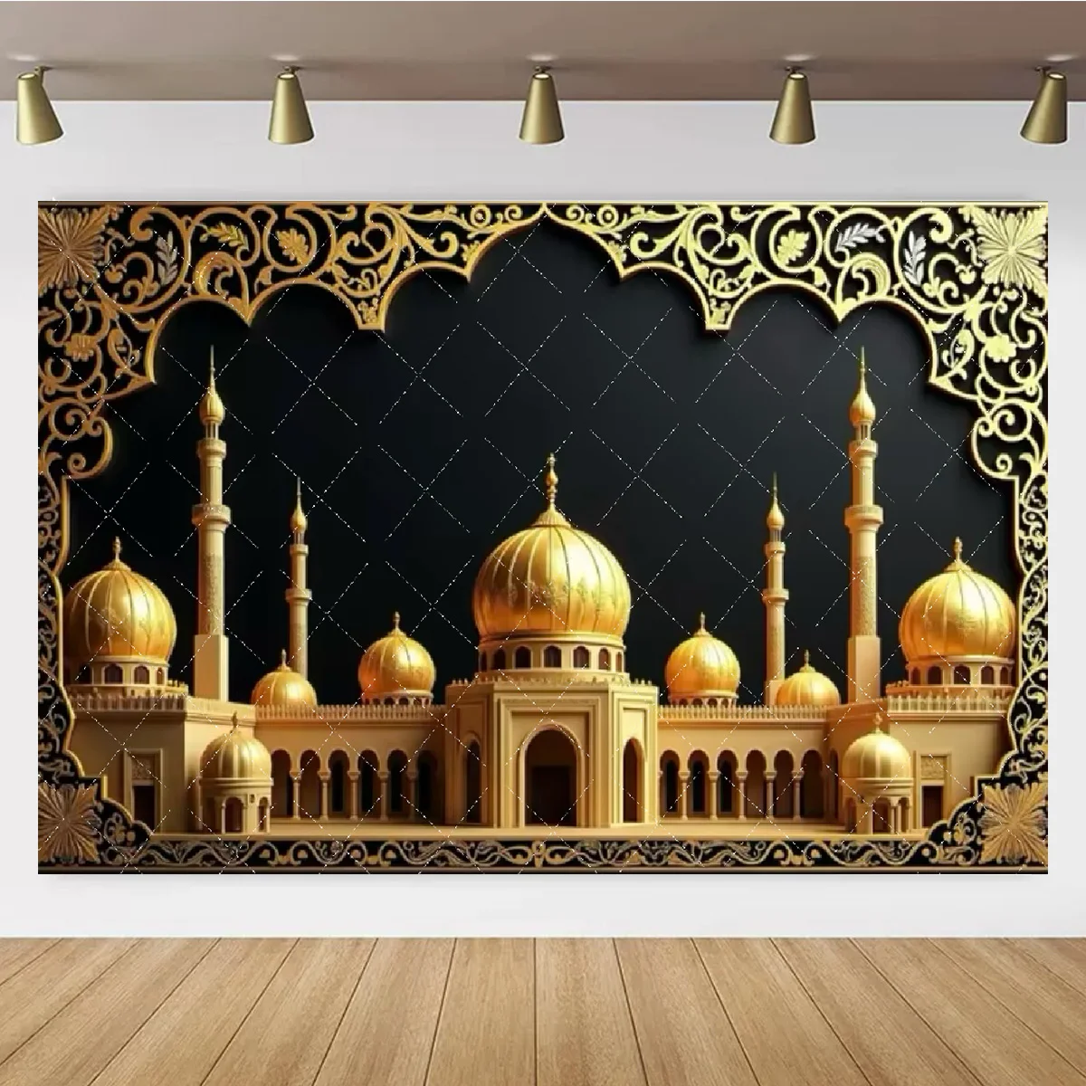 Фото Фон для вечеринки Eid, ткань, украшения для Рамадана Мубарака для дома, исламский мусульманский Рамадан Карим, фон для вечеринки Ид Аль Адха Рамада №4
