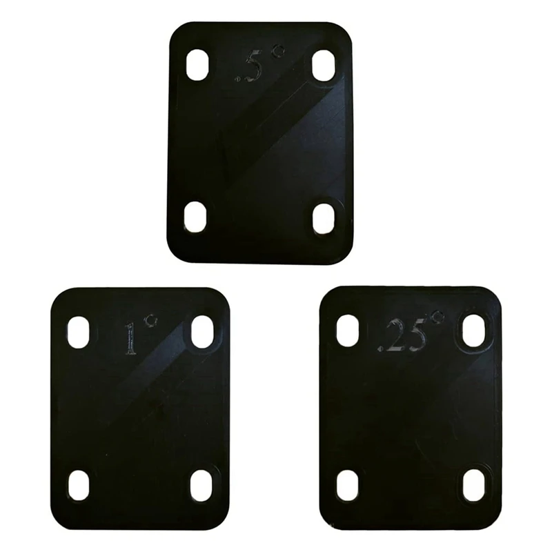 

3Pcs Guitar Neck Shims 0.25°, 0.5°, And 1°Degree Gasket For Guitar And Bass Bolt-On Neck Repair Parts Accessories