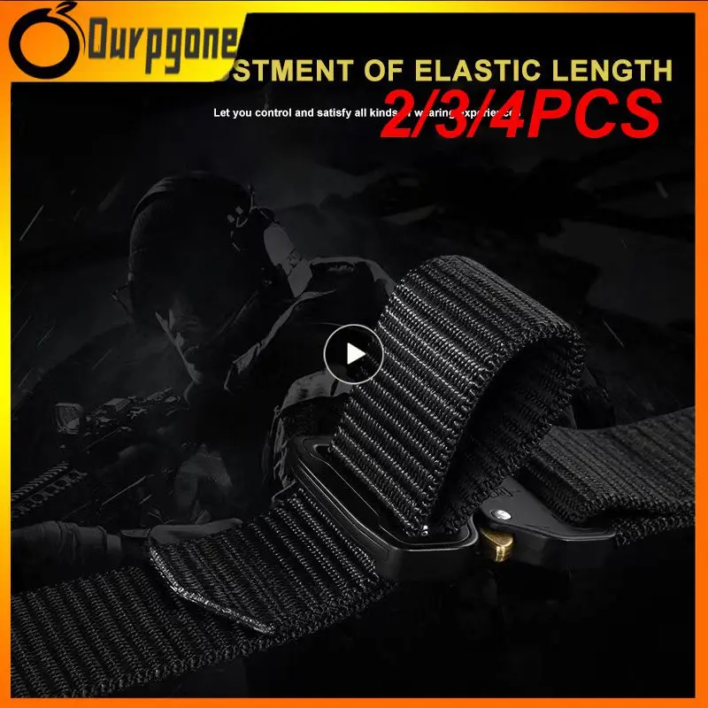

2/3/4PCS Army Style Combat Belts Quick Release Tactical Belt Fashion Men Nylon Waistband Outdoor Waist Multifunctional Trainer