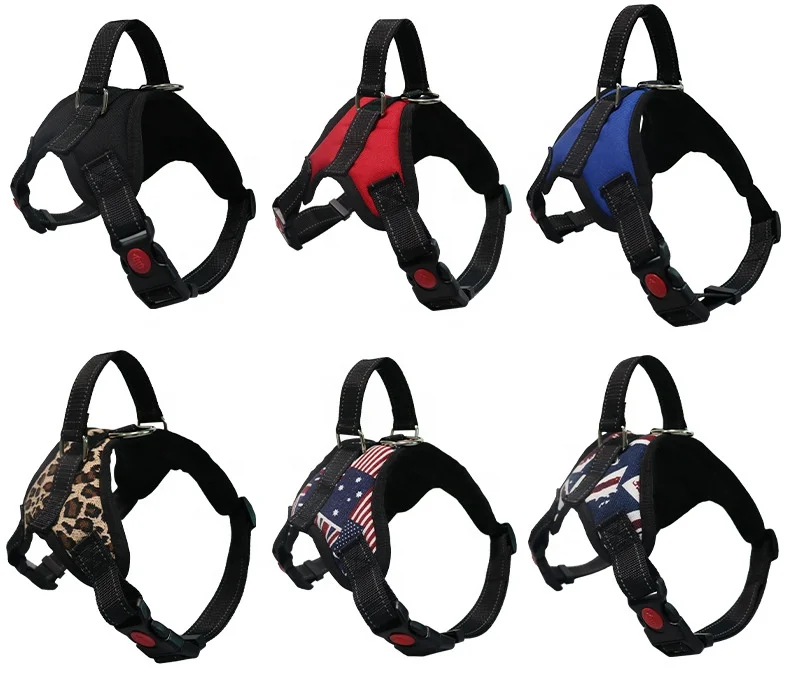 

Nylon Heavy Duty Dog Pet Harness Collar Padded Extra Big Large Medium Small Dog Harnesses Vest Husky Dogs Supplies