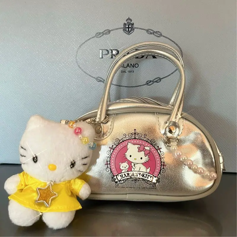 

Новинка 2023, сумка Hellokitty Sanrio Kawali, сумка для подмышек, ранец, модная трендовая универсальная сумка в стиле аниме, подарок другу на день рождения, игрушки для девочек