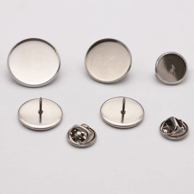 

Основа для броши из нержавеющей стали с кабошоном 6-30 мм, 10 шт.