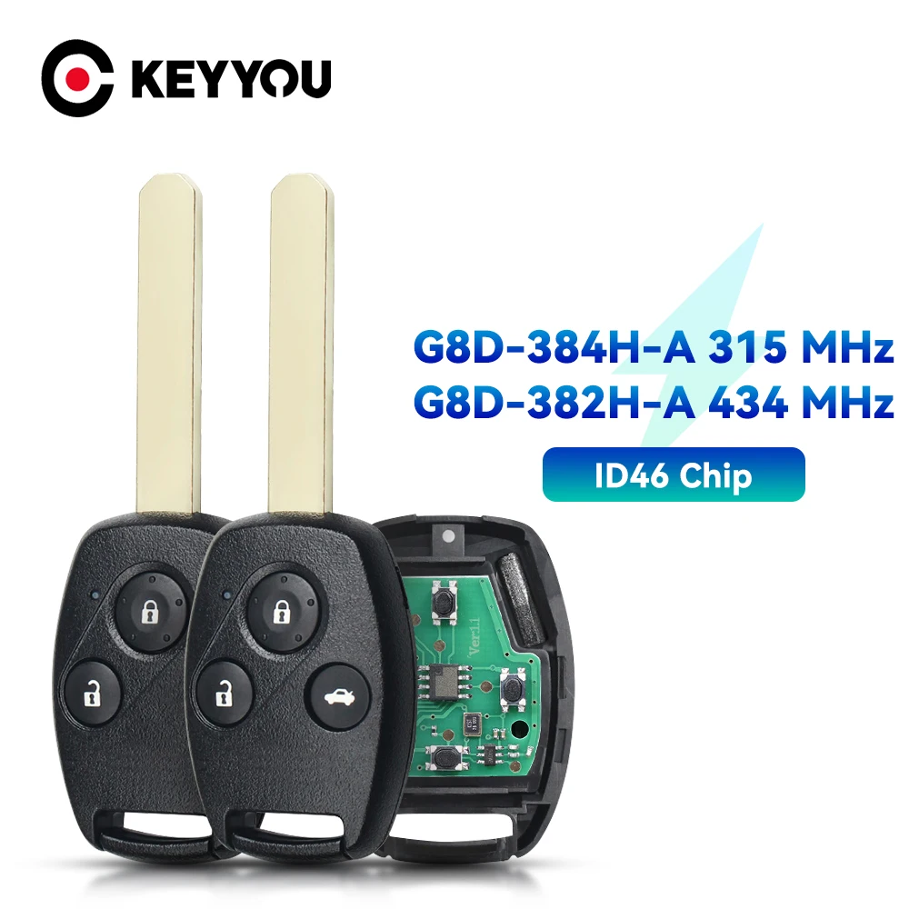 Smart Car Key For Honda Accord Crv Odyssey Jazz 313.8/315/43