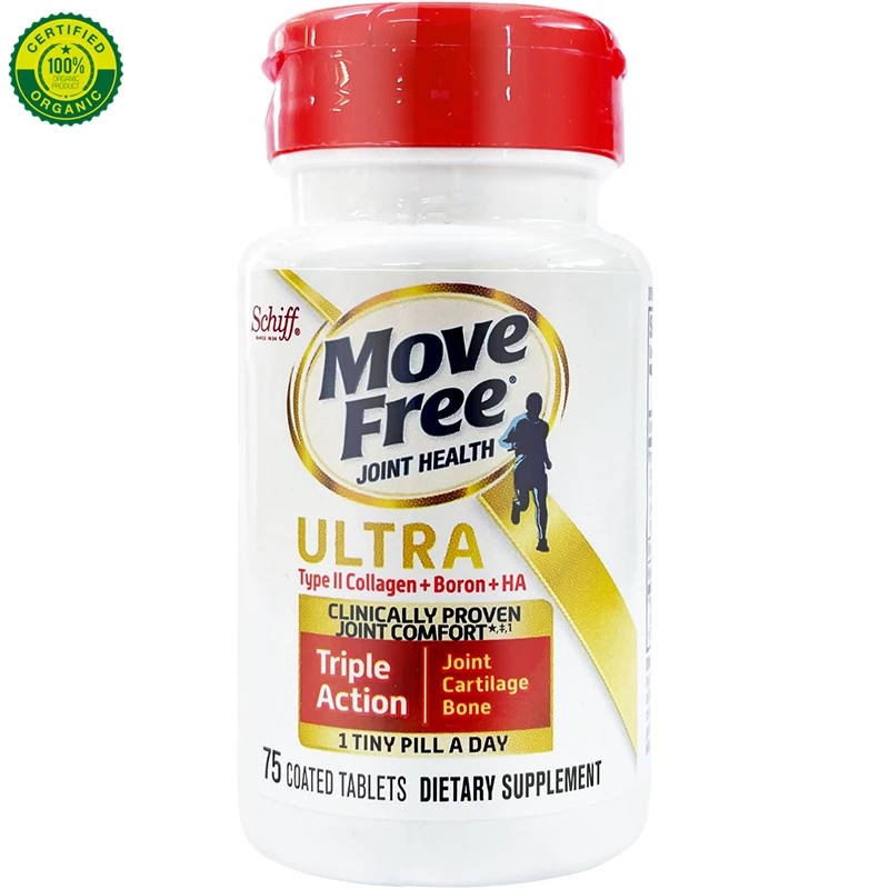 

American Schiff Move Free JOINT HEALTH ULTRA Type Ll,Ultra Bone Collagen Vitamin Bone Glucosamine Chondroitin 75 Capsules