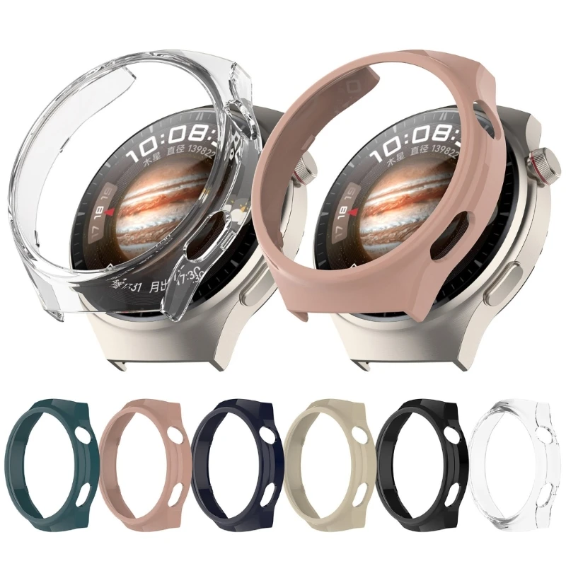 

P82F Protector with Hydrogel Film for Watch 4 Wristwatch Cover Smartwatch Housing Anti-scratch Half-coverage Case