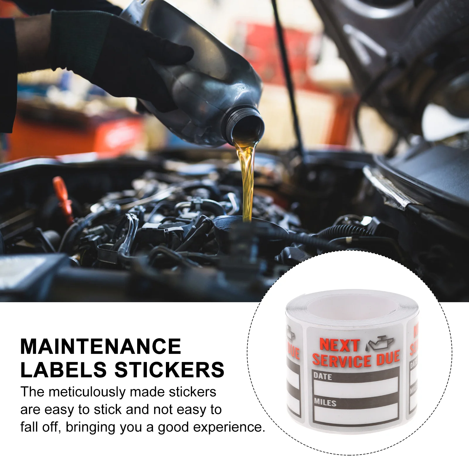 2 рулона этикетка для замены автомобильного масла съемная наклейка