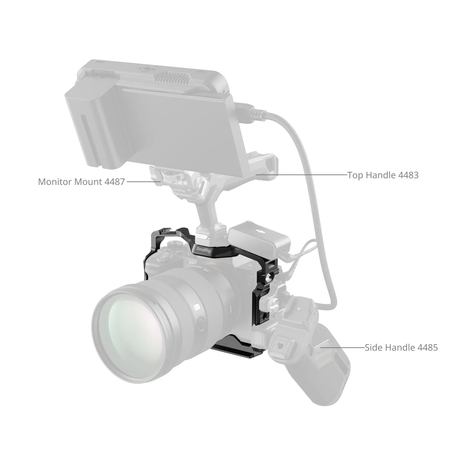Фото Клетка для камеры SmallRig с отсеком для Airtag для Sony Alpha 7R V / 7 IV / 7S III / 1 / 7R IV с быстросъемной пластиной 5583 №5