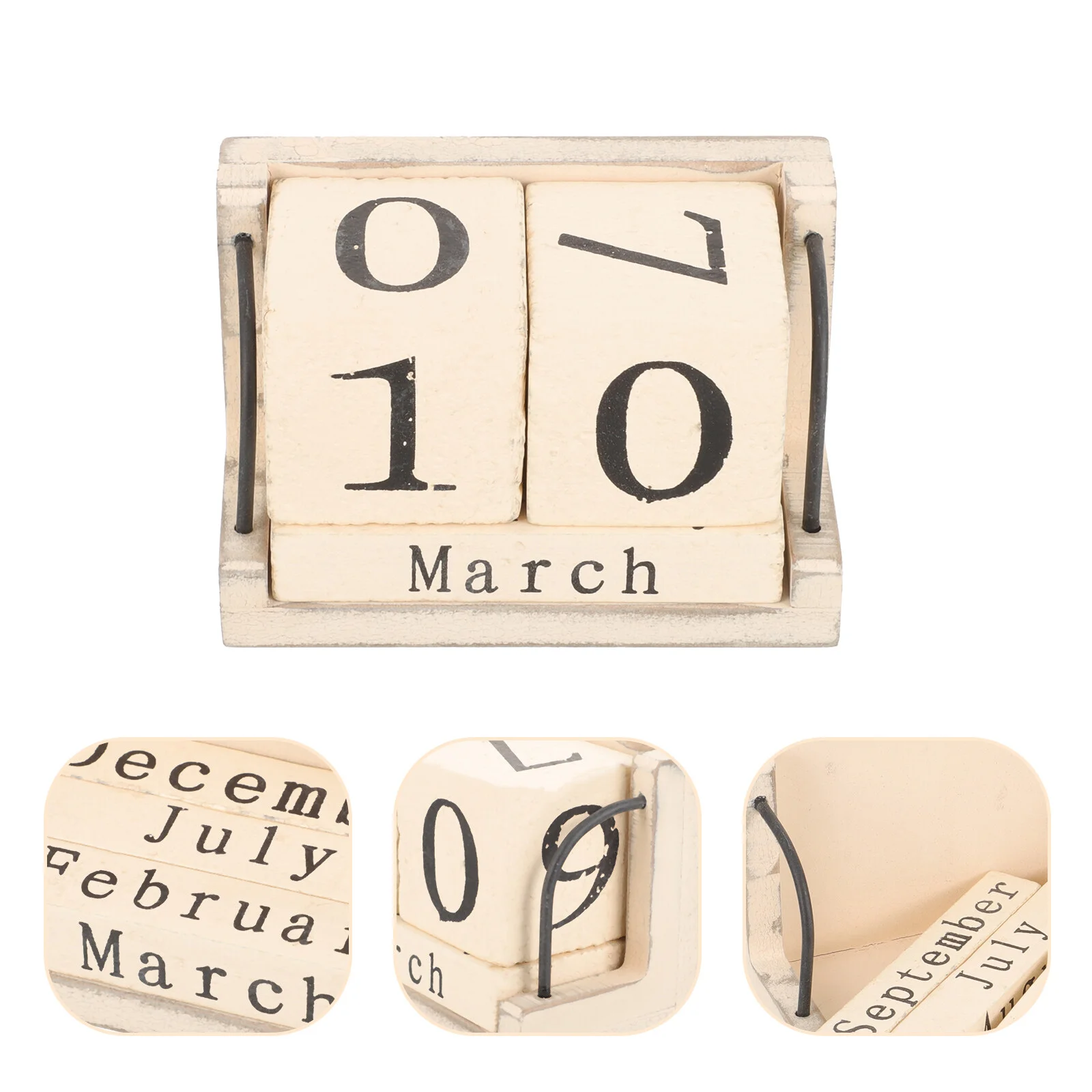 

Blocks Dining Table Decor Schedule Calendar Small Desk Rustic Iron Decoration Office Women Decorations Work