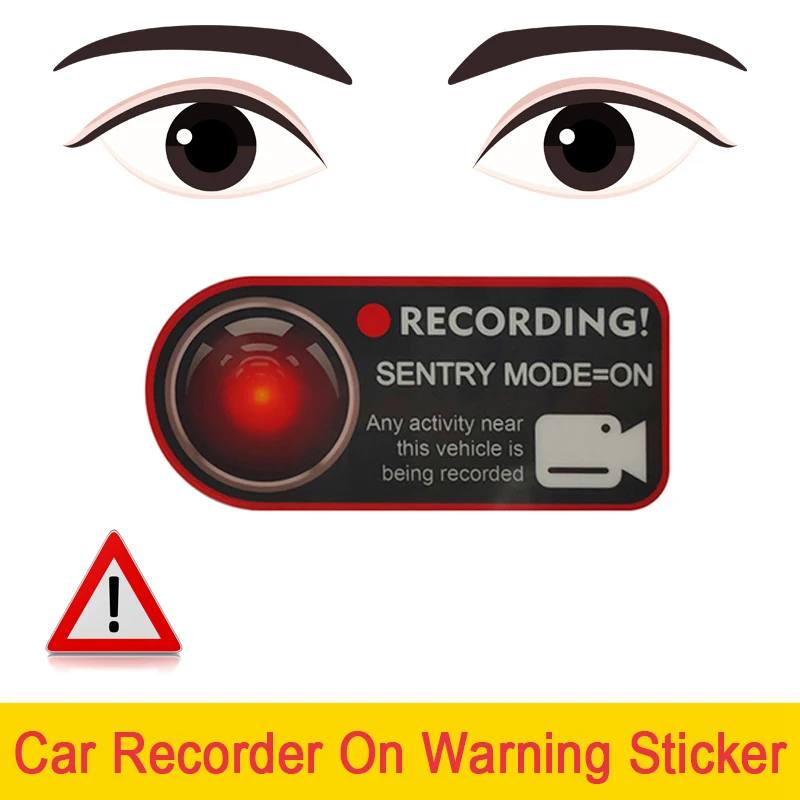 Наклейка На Окно Автомобиля С Логотипом Регистратора Для Tesla BMW Benz Hyundai Honda Toyota Lexus