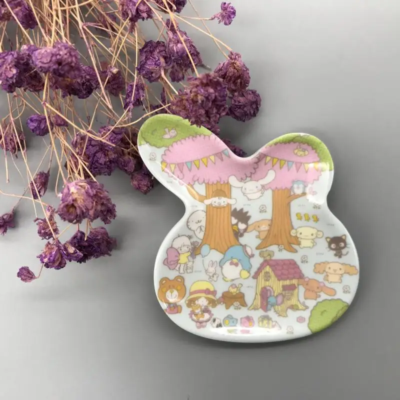 

Kawaii Sanrio Tableware Accessories My Melody Cartoon Theme Restaurant Dim Sum Saucer Cute Beauty Dipping Saucer Girls Gift