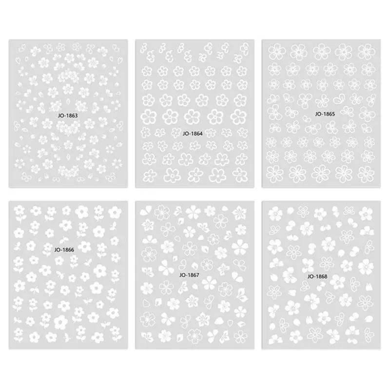 3D наклейки для ногтей с красным сердцем лазерный блеск серебряная звезда цветок