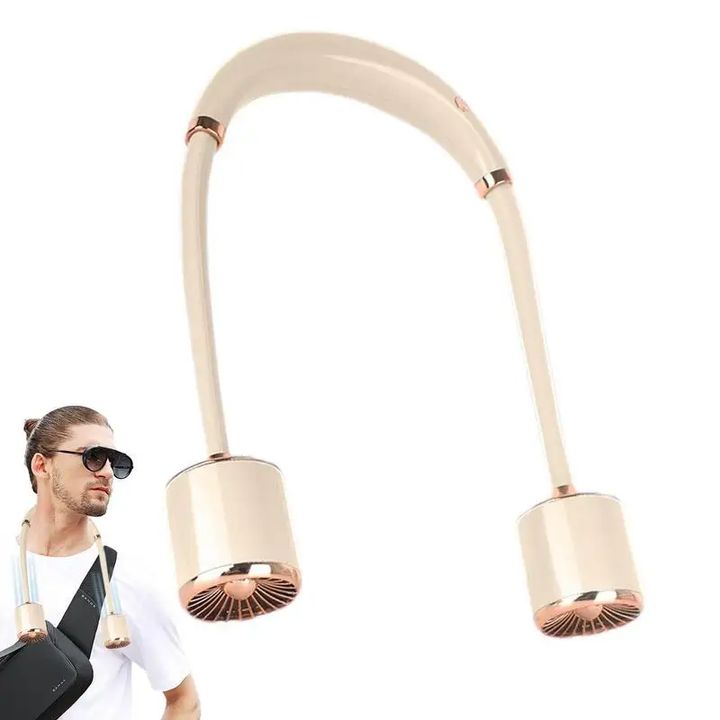 

Neck Fan Air Conditioner Hands Free Wearable Fan Cooling Personal Fan 3 Speeds Adjustment Rechargeable USB Powered Neck Fan
