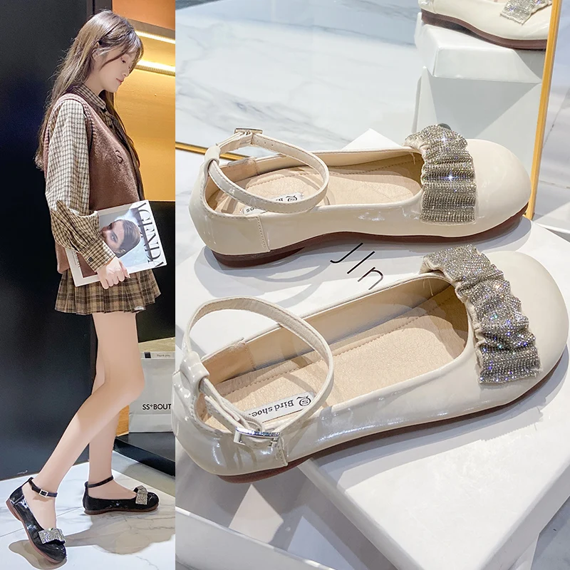 

Женские удобные и элегантные туфли-оксфорды с закрытым носком, повседневные женские кроссовки со стразами и круглым носком на плоской подо...