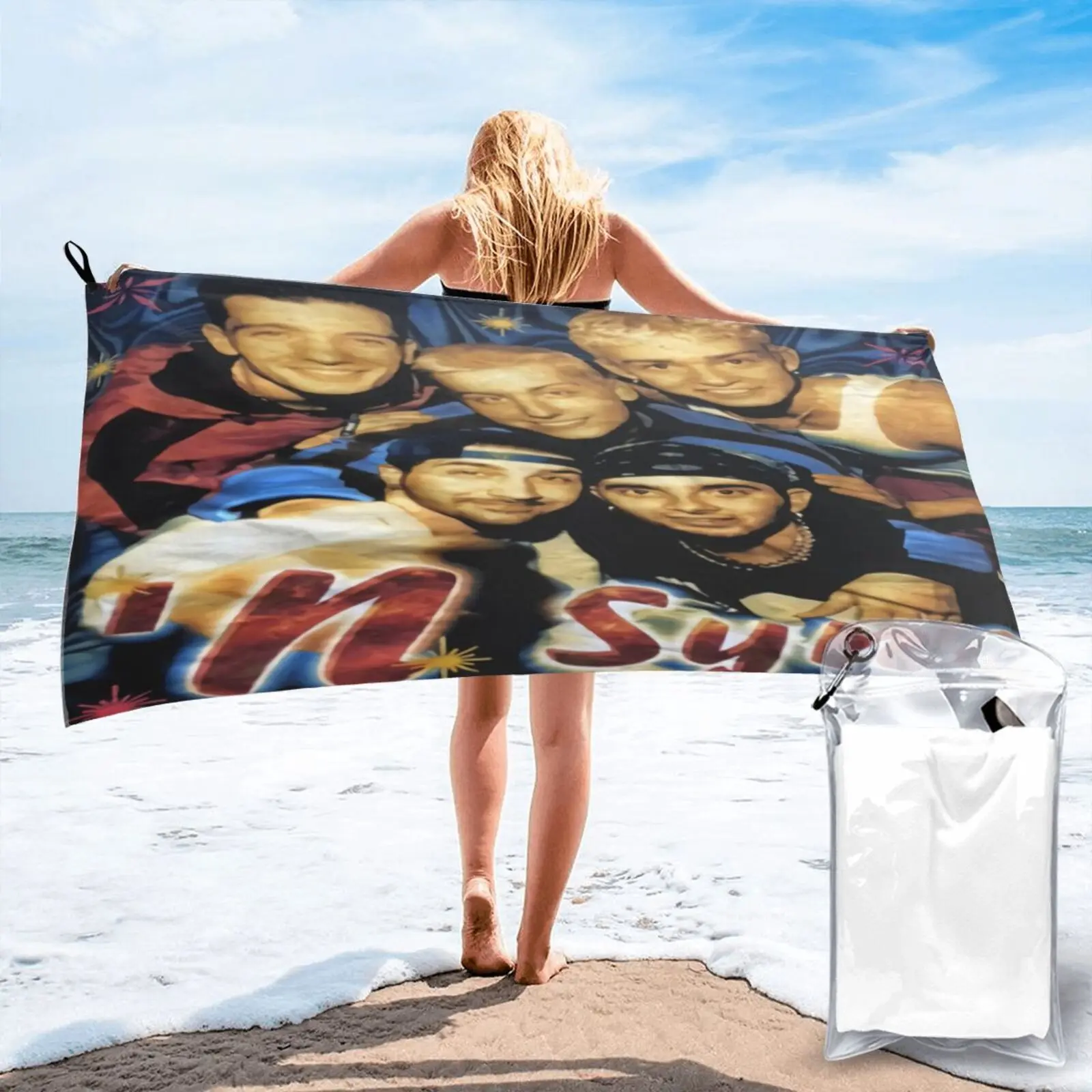 

90S Nsync Band Bootleg Beach Towel Towels Bath Towels Large Bath Towel Beach Towels Large Bath Towel Bathroom Accessories Sets