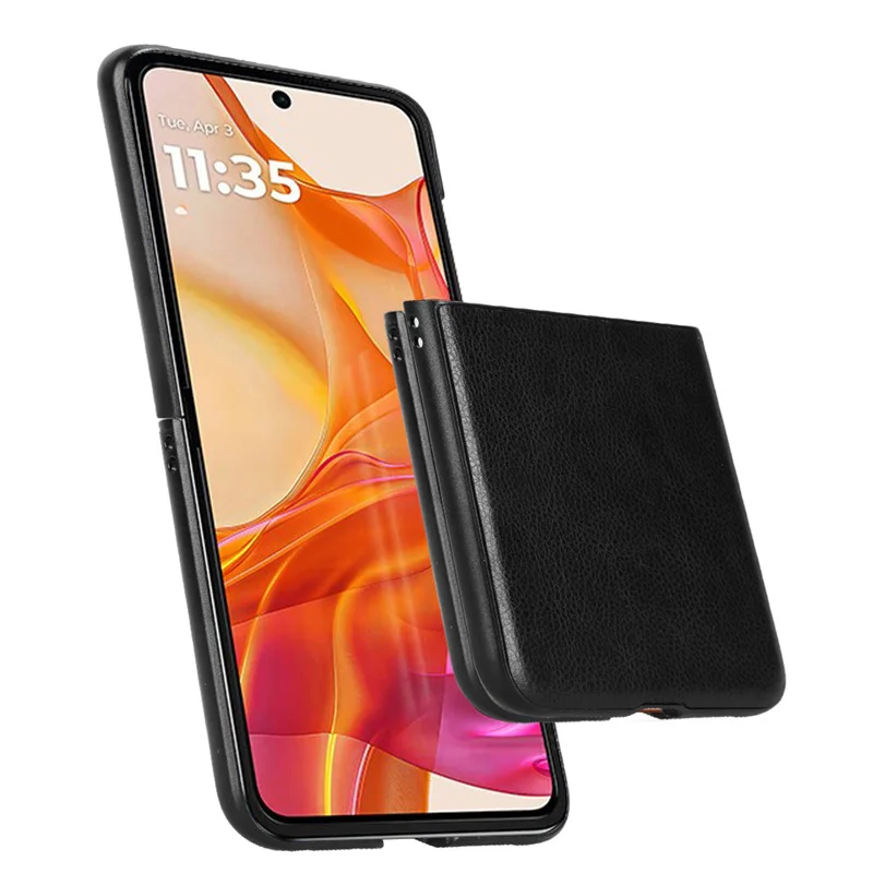 Для Motorola Moto Razr 50 Ultra XT2451 Чехол из искусственной кожи с жесткой задней крышкой