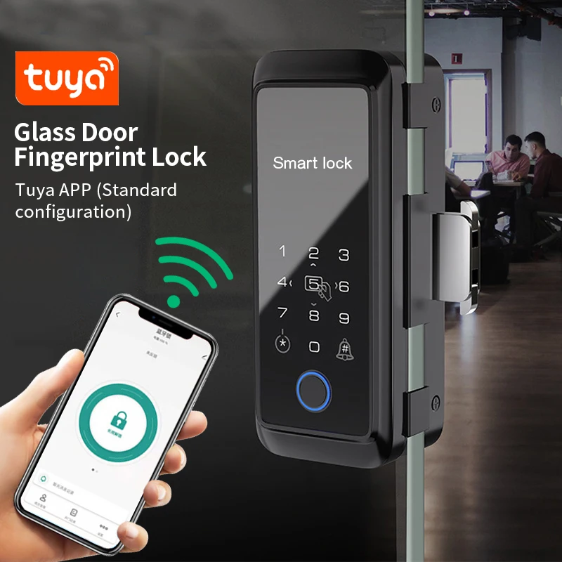 Купить Смарт-замок Tuya для раздвижных дверей с поддержкой Bluetooth и сенсорной клавиатурой, 13,56 МГц