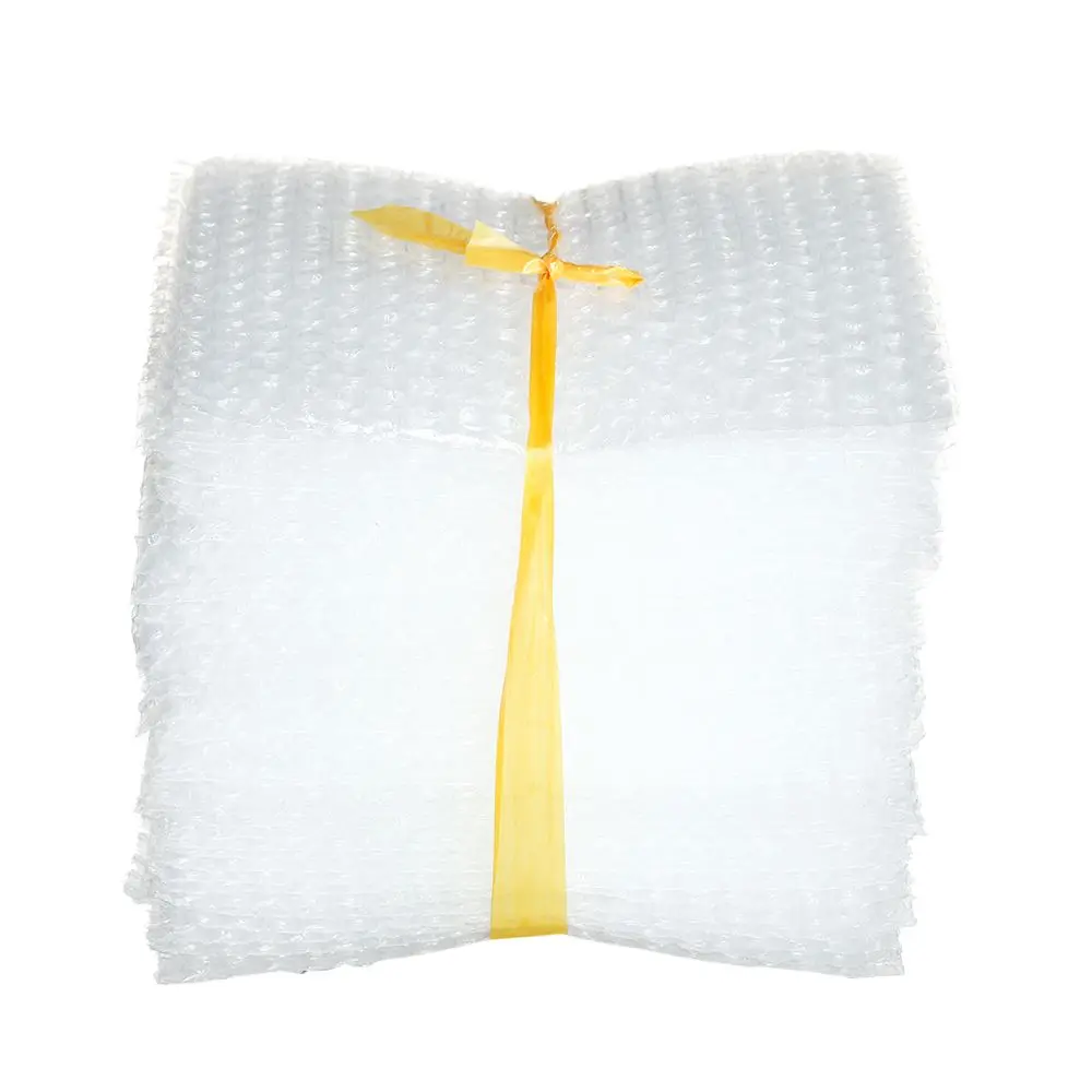 

50pcs PE Clear Plastic Cushioning Covers Envelope White Bubble Bag Shockproof Package Protective Wrap Foam Packing Bags