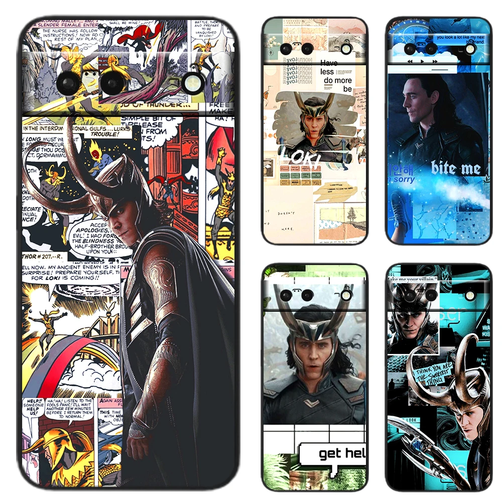 

Marvel Avengers 1st villain Loki Phone Case For Google Pixel 4 4A 5 5A XL 6 6A 5G 7 Pro Black Soft Cover Fundas Coque Cover