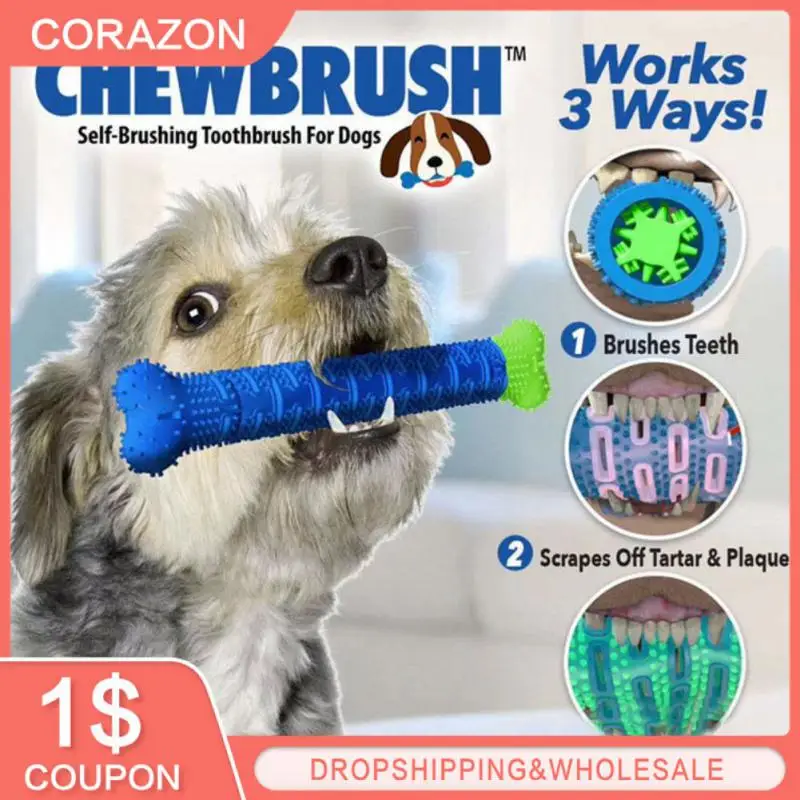

New Dog Molar Stick Cleaning Massager Puppy Brush Toothbrush Chew Toy Pet Teeth Cleaning Toys For Dog Pet Accessories Supplies