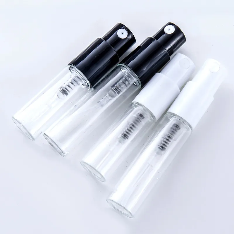 

5PCS 2/3ml Portable Glass Empty Pump Bottles Perfume Spray Refillable Sample Bottles Cosmetic Containers Sub-bottling For Travel