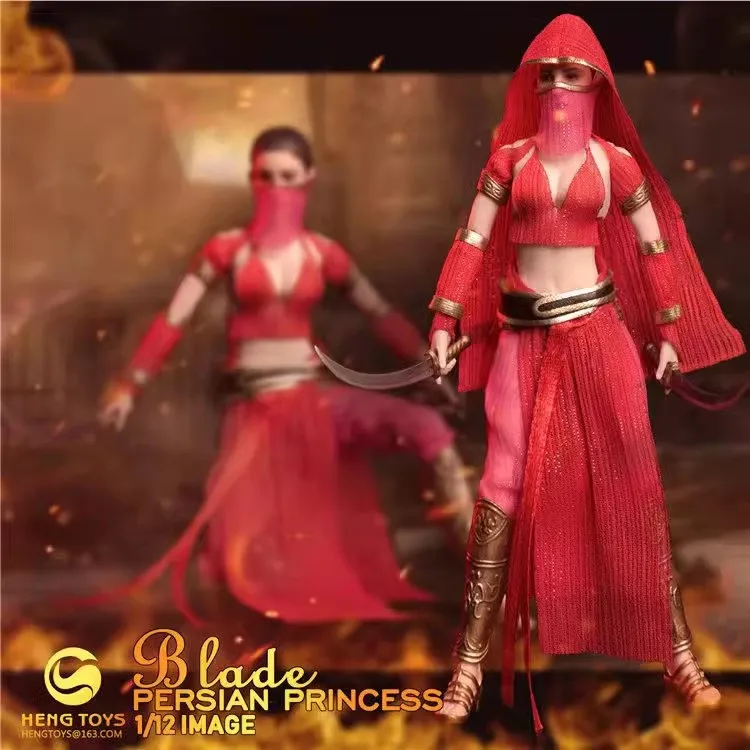

HENG TOYS HG003 1/12 Persian Princess Red Silk Vest Skirt Head Sculpture Suit Collectible Action Figure