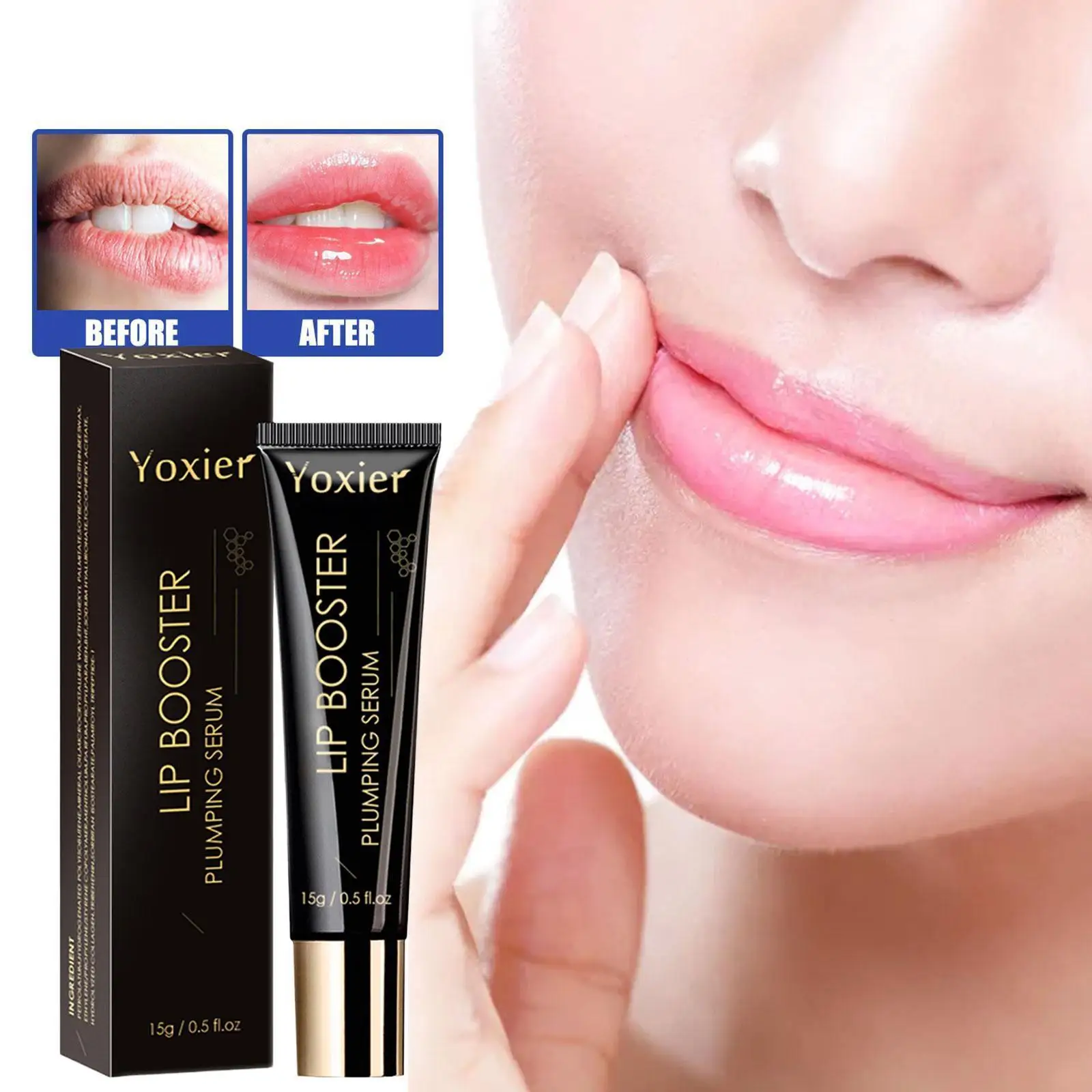 

Lips Plumper Lip Balm Plumping Serum Instant Volumising Lip Mask Reduces Fine Lines Brighten Makeup Lipgloss Booster Anti-Drying
