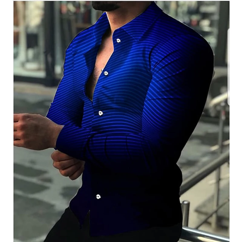 High Quality Luxury Fashion Men Shirts Oversized Casual Shirt Flowers Print Long Sleeve Tops Men's Clothes Prom Cardigan