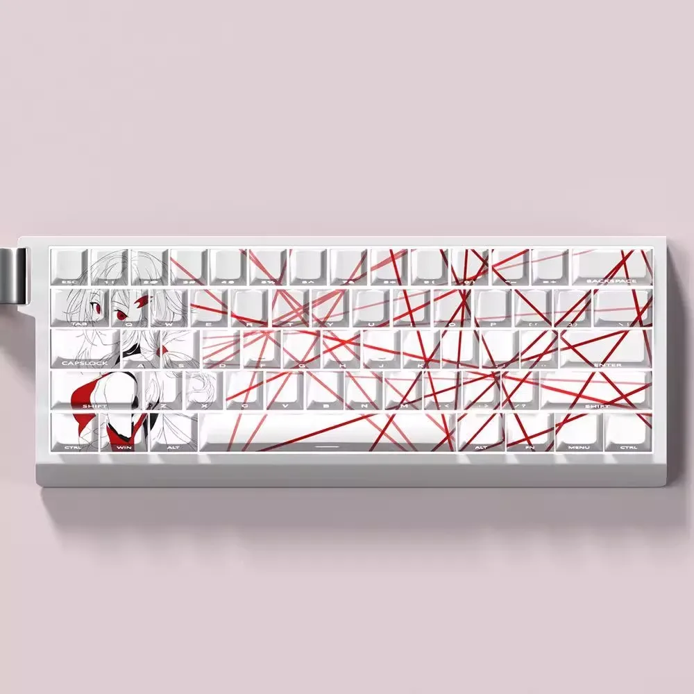 74 клавишинабор, игровые колпачки с героями мультфильмов аниме для 60, 61, 65, 67, 68 раскладки клавиатуры Nakano Nino Yuzuriha Inori Ayanami Rei Rem, колпачки для клавиш (art.: 3920d090d883e) - 3920d090d883e