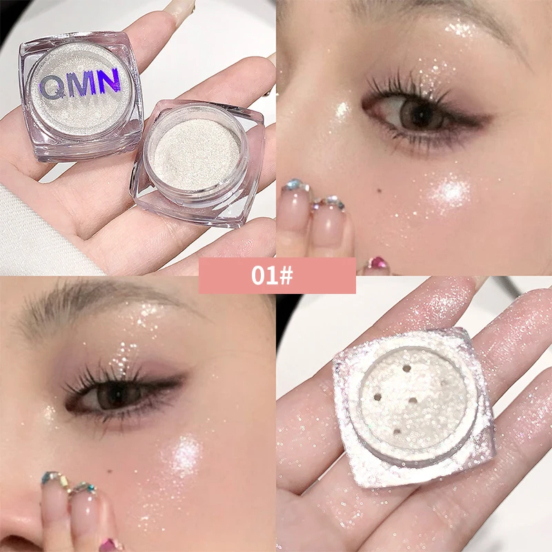 Новые глянцевые тени для век монохромные тонкие блестящие жемчужные блики