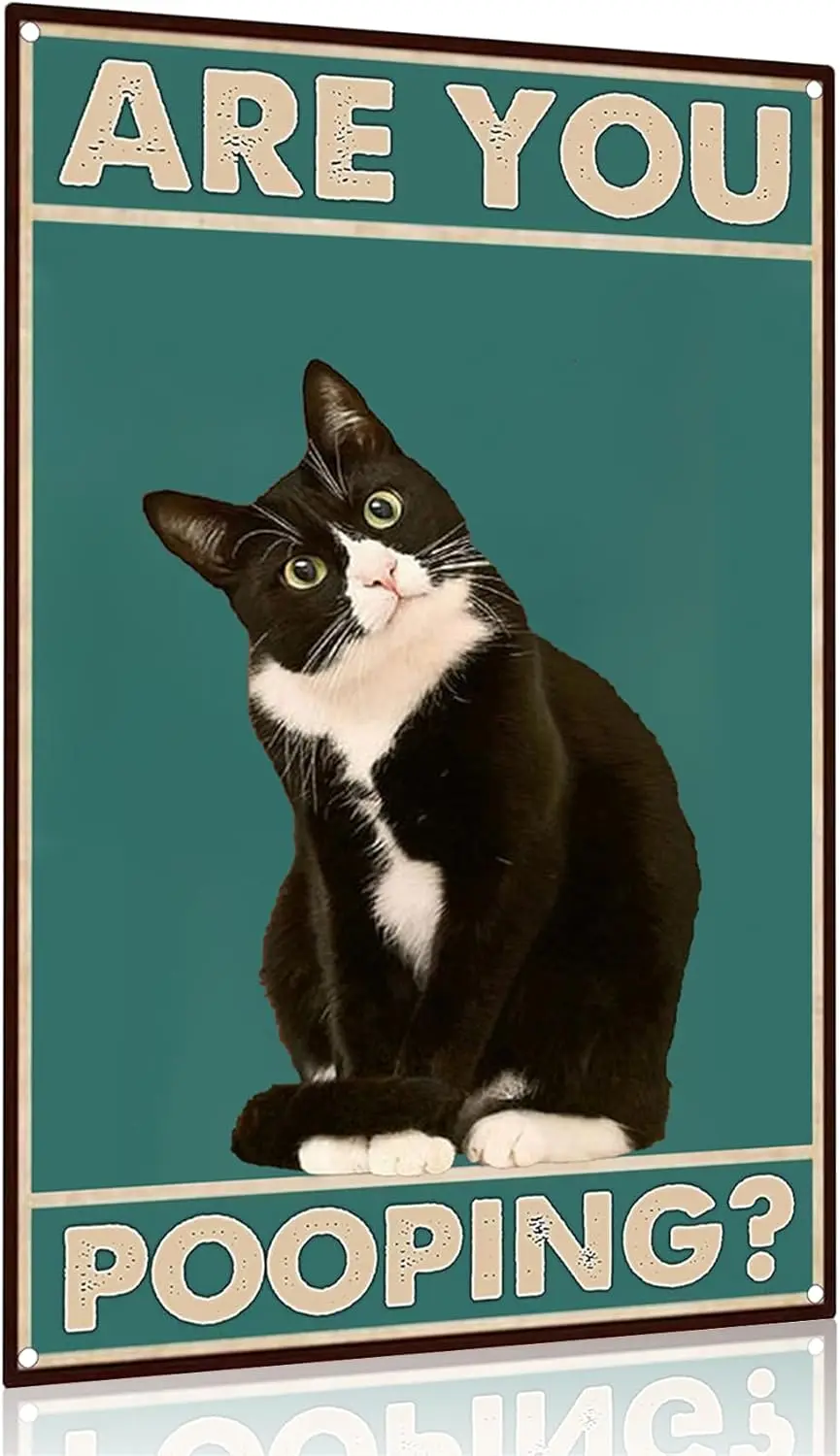 Забавный Texudo Ct Sgn re You Poopng Vntge Tn Metl для туалета Толет Wshroom Wll rt Декор 8x12 nch