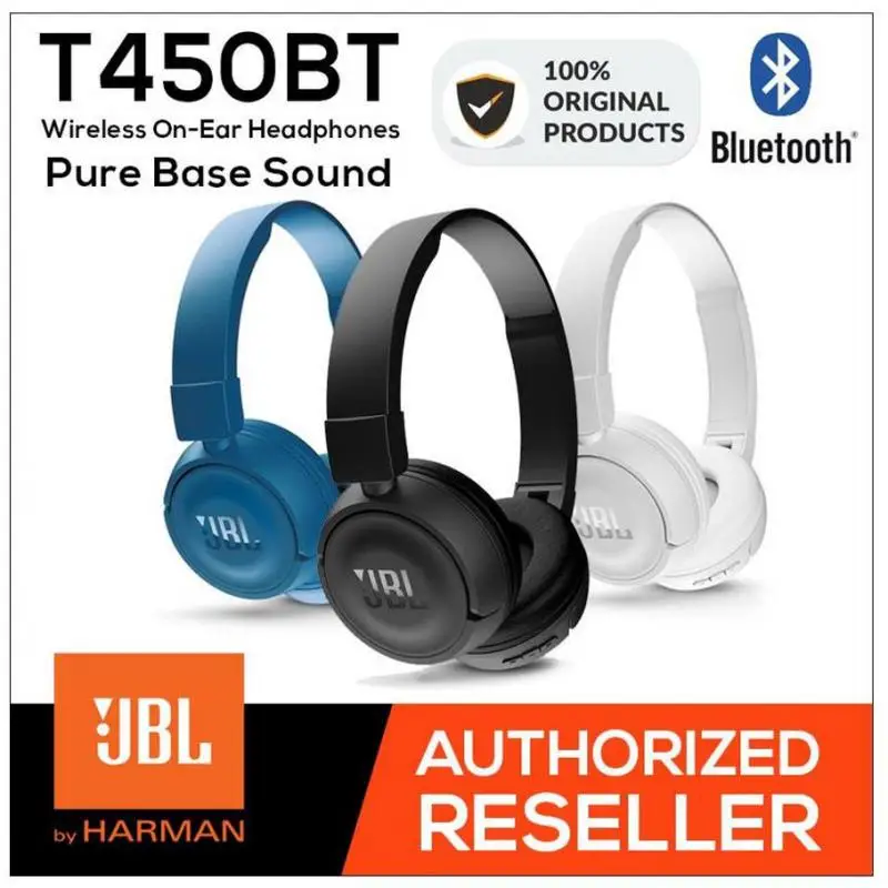 

Bluetooth-наушники JBL 450BT складные с глубокими басами и шумоподавлением