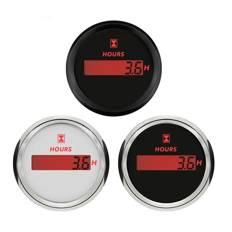 Brand New 52mm Clock Gauges Waterproof Hourmeters Digital Ho