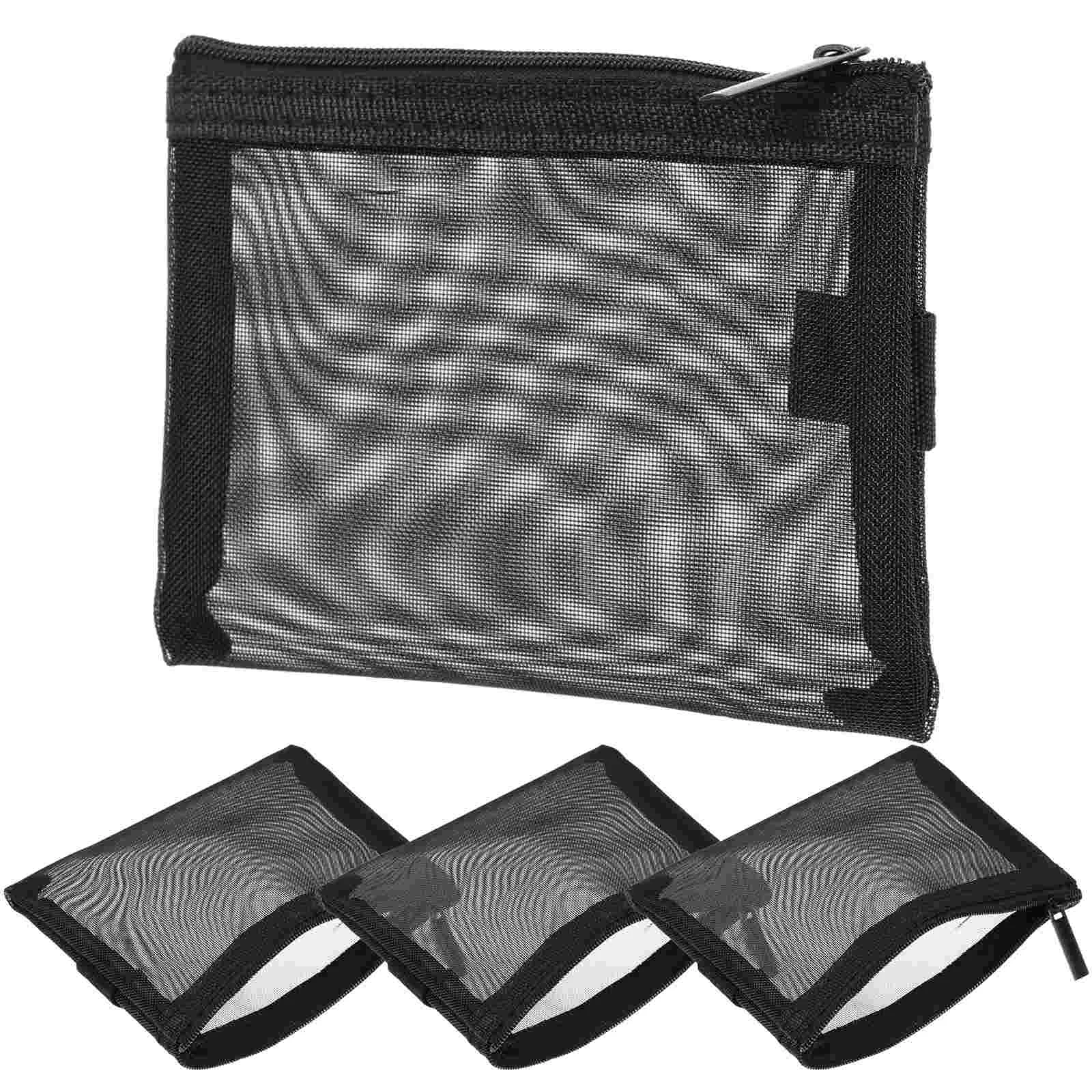 

Bagslipstick Travel Pouches Meshmakeup Bag Carrying Outdoor Puffs Powder Toiletry Small Case Portable Zipper Brushes Skincare