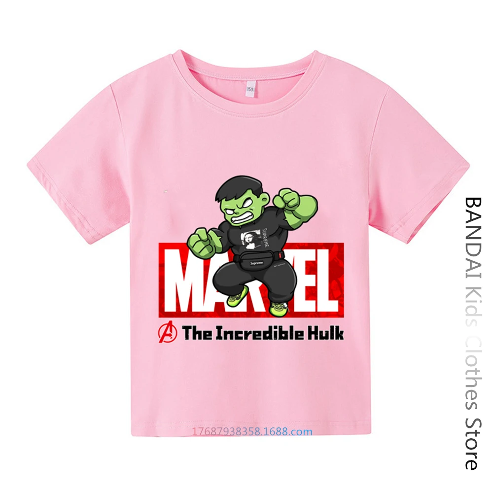 

Marvel Tees Shirts Spiderman Hulk T Shirt Harajuku Graphic Venom Iron Man T-Shirt Boys Avengers Tshirt Cartoon Girls Tops 3-14