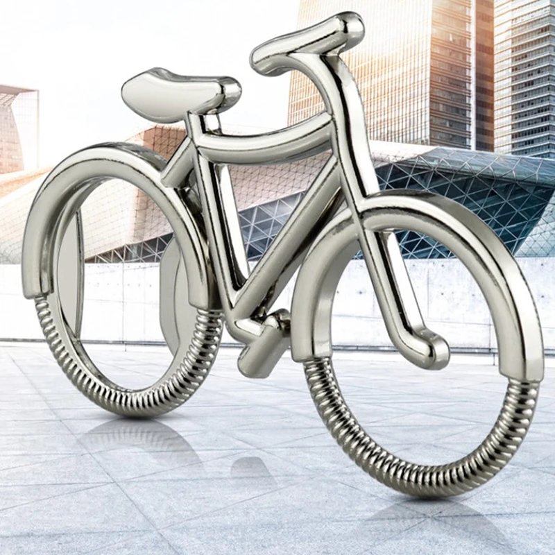 Металлический пивной открывалка в стиле моды "Симпатичный велосипед" на брелке для ключей Фэшн Кольца для любителя байкера - Креативный подарок.