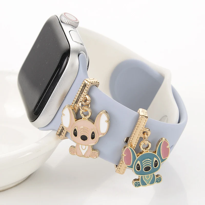 Decoration for Apple Watch Band Decorative Charms Diamond Jewelry IWatch 8/Galaxy Watch 5/4 Bracelet Silicone Strap Accessories