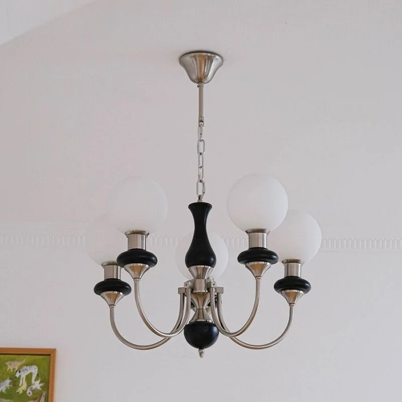 Французская Ретро роскошная черная люстра для гостиной волшебная Bauhaus